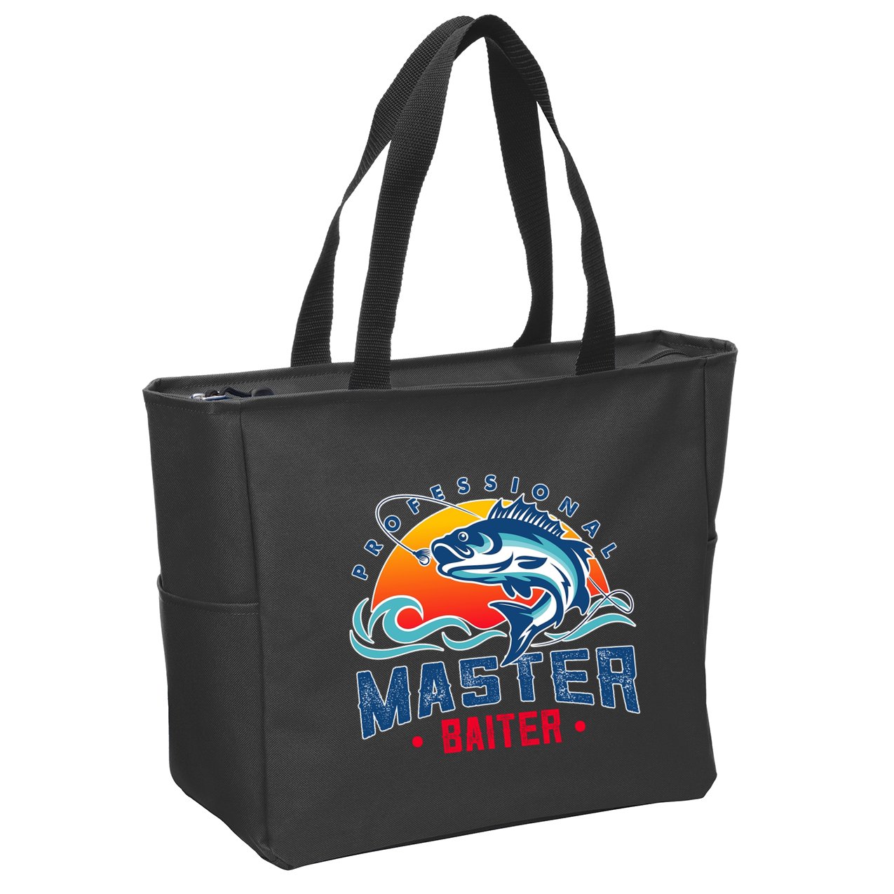 Pro Master Baiter Fishing Gifts Zip Tote Bag