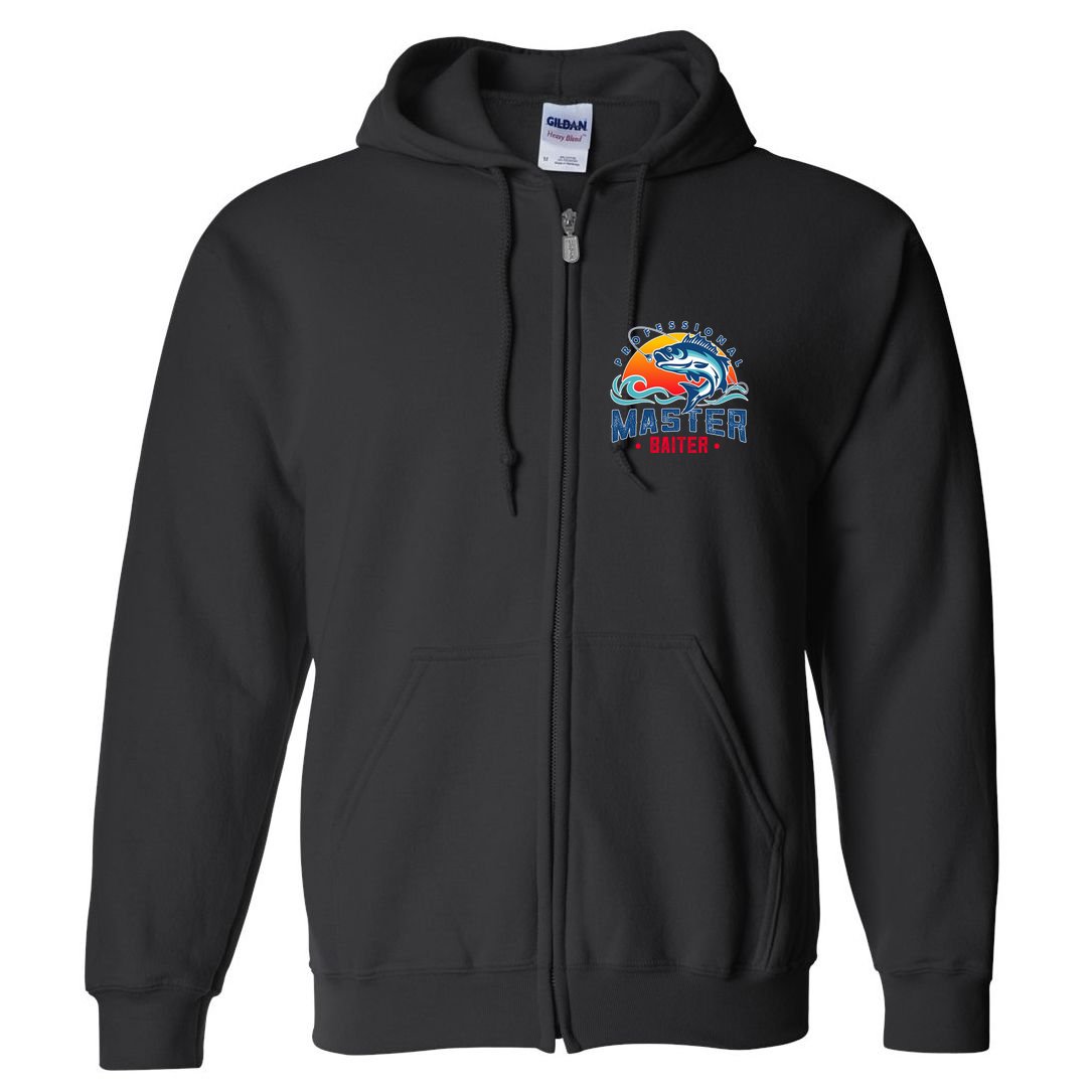Pro Master Baiter Fishing Gifts Full Zip Hoodie