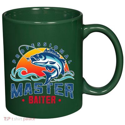 Pro Master Baiter Fishing Gifts 11oz C Handle Ceramic Mug