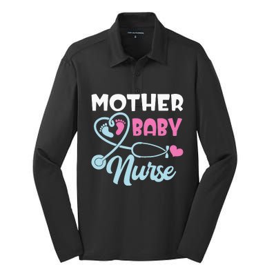 Postpartum Mother Baby Nurse Mom Baby Postpartum Nursing Silk Touch Performance Long Sleeve Polo