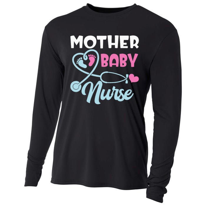 Postpartum Mother Baby Nurse Mom Baby Postpartum Nursing Cooling Performance Long Sleeve Crew