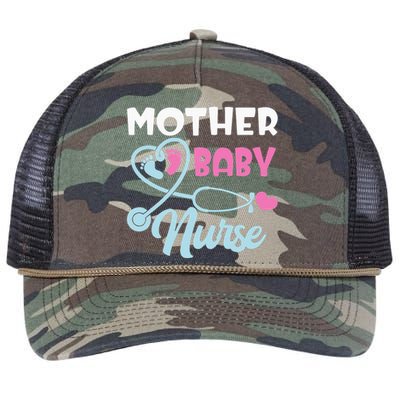 Postpartum Mother Baby Nurse Mom Baby Postpartum Nursing Retro Rope Trucker Hat Cap