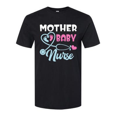 Postpartum Mother Baby Nurse Mom Baby Postpartum Nursing Softstyle CVC T-Shirt