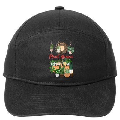 Plant Mama Crazy Plant lady Mom Indoor Flower Floral Garden 7-Panel Snapback Hat