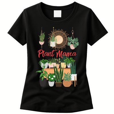 Plant Mama Crazy Plant lady Mom Indoor Flower Floral Garden Womens T-Shirt