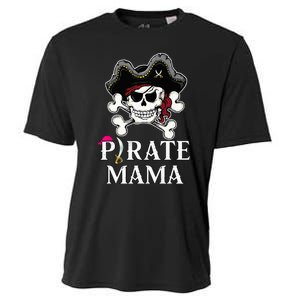 Pirate Mama Costume Jolly Roger Crossbones Funny Pirate Mom Cooling Performance Crew T-Shirt