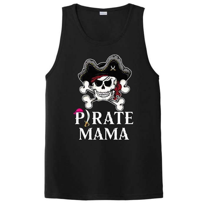 Pirate Mama Costume Jolly Roger Crossbones Funny Pirate Mom PosiCharge Competitor Tank