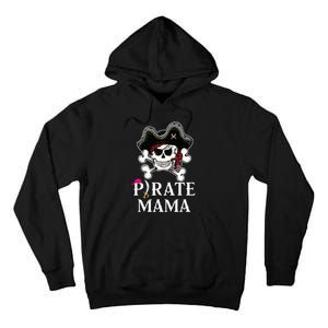 Pirate Mama Costume Jolly Roger Crossbones Funny Pirate Mom Tall Hoodie