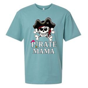 Pirate Mama Costume Jolly Roger Crossbones Funny Pirate Mom Sueded Cloud Jersey T-Shirt