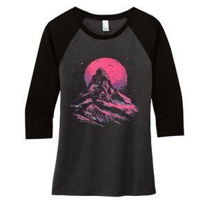 Pin.K Mountain Cool Women's Tri-Blend 3/4-Sleeve Raglan Shirt