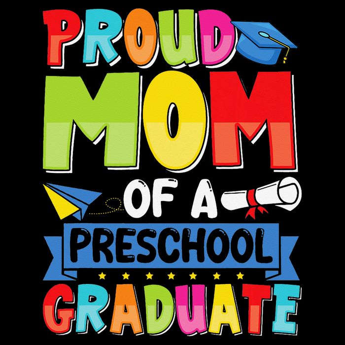 Proud Mom Class Of 2025 Preschool Pre-K Graduate Graduation Womens T-Shirt