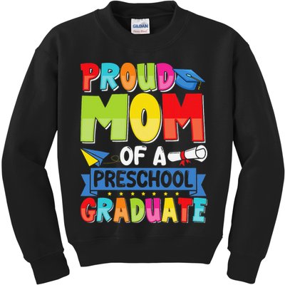 Proud Mom Class Of 2025 Preschool Pre-K Graduate Graduation Kids Sweatshirt