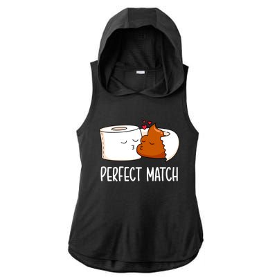 Perfect Match Couple In Love Valentine's Day Cool Gift Ladies PosiCharge Tri-Blend Wicking Draft Hoodie Tank