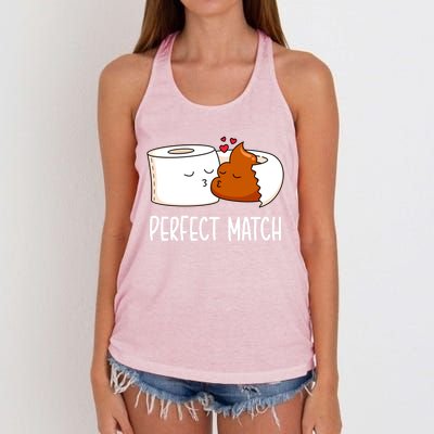 Perfect Match Couple In Love Valentine's Day Cool Gift Women's Knotted Racerback Tank