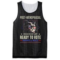 Post Menopausal Childless Cat Lady Ready To Vote Kamala Mesh Reversible Basketball Jersey Tank