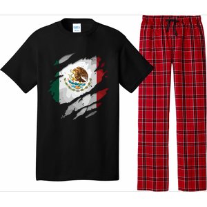 Proud Mexican Chicano Latino Torn Ripped Mexico Flag Pajama Set