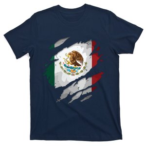 Proud Mexican Chicano Latino Torn Ripped Mexico Flag T-Shirt