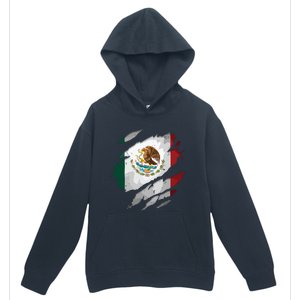 Proud Mexican Chicano Latino Torn Ripped Mexico Flag Urban Pullover Hoodie