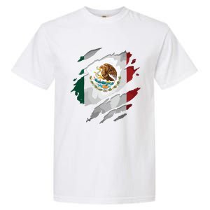 Proud Mexican Chicano Latino Torn Ripped Mexico Flag Garment-Dyed Heavyweight T-Shirt