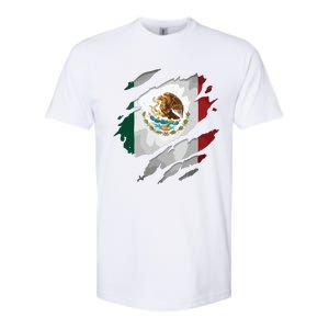 Proud Mexican Chicano Latino Torn Ripped Mexico Flag Softstyle CVC T-Shirt