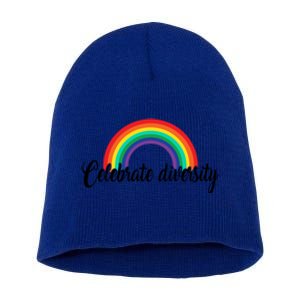 Pride Month Celebrate Diversity Lgbt Cute Gift Short Acrylic Beanie