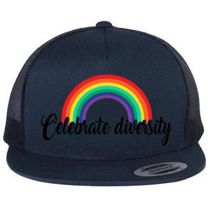 Pride Month Celebrate Diversity Lgbt Cute Gift Flat Bill Trucker Hat