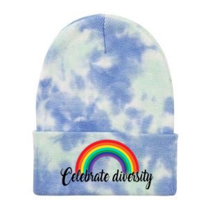 Pride Month Celebrate Diversity Lgbt Cute Gift Tie Dye 12in Knit Beanie