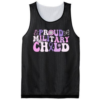 Proud Military Child Groovy Purple Up For MilitaryproudMilitaryChildGroovyPu Mesh Reversible Basketball Jersey Tank