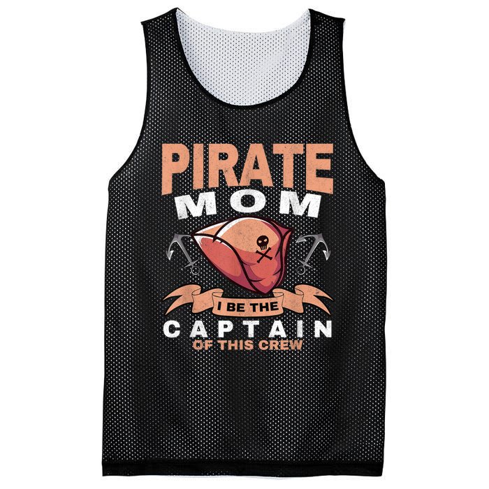 Pirate Mom Caribbean Freebooter Captain Mother Pirate Mesh Reversible Basketball Jersey Tank