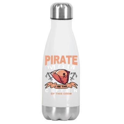 Pirate Mom Caribbean Freebooter Captain Mother Pirate Stainless Steel Insulated Water Bottle