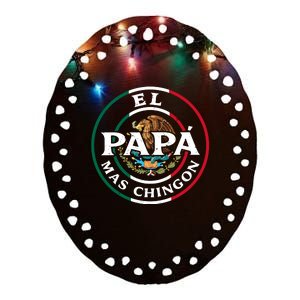 Papa Mas Chingon Mexico Ceramic Oval Ornament