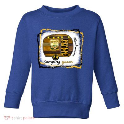Plant Mama Camping Queen Mother's Day Gift Toddler Sweatshirt