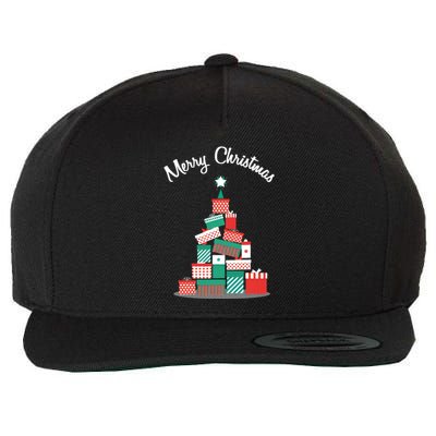 Present Merry Christmas Tree Wool Snapback Cap