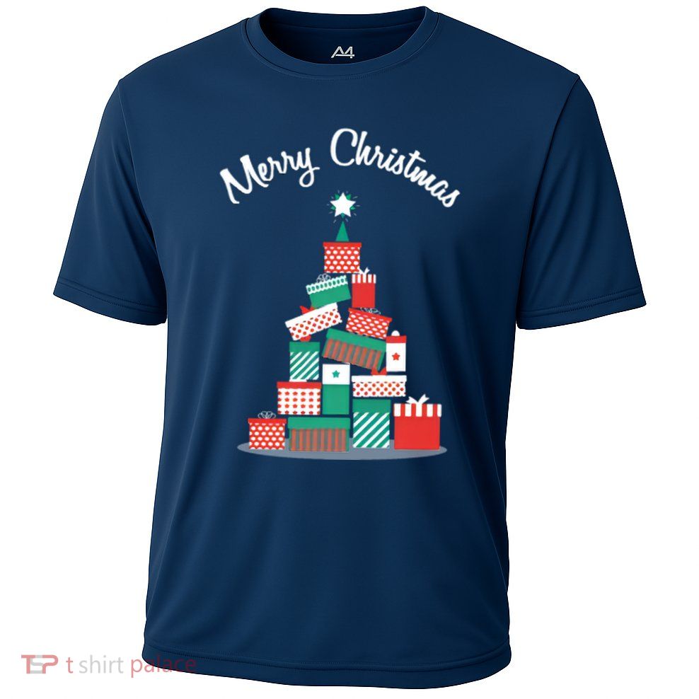 Present Merry Christmas Tree Performance Shirt