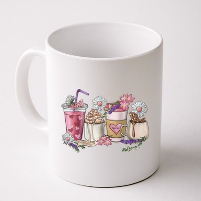 Pink Mama Coffee Cups Flower Happy Valentines Day Funny Gift Coffee Mug