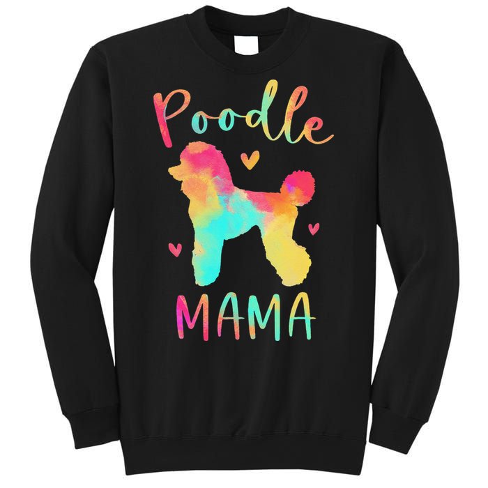 Poodle Mama Colorful Poodle Gifts Dog Mom Sweatshirt