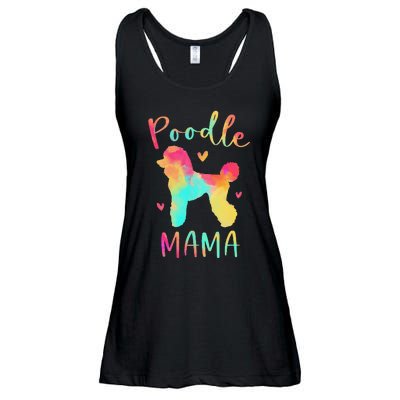 Poodle Mama Colorful Poodle Gifts Dog Mom Ladies Essential Flowy Tank