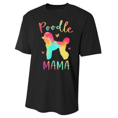 Poodle Mama Colorful Poodle Gifts Dog Mom Performance Sprint T-Shirt