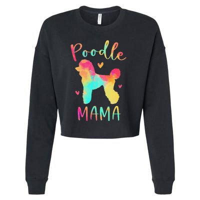 Poodle Mama Colorful Poodle Gifts Dog Mom Cropped Pullover Crew