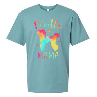 Poodle Mama Colorful Poodle Gifts Dog Mom Sueded Cloud Jersey T-Shirt