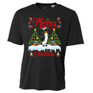 Penguin Merry Christmas Tree Lighting Emperor Penguin Xmas Cooling Performance Crew T-Shirt