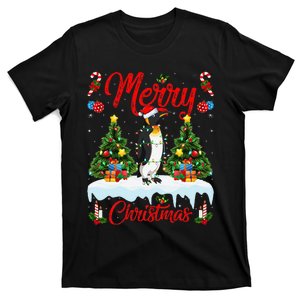 Penguin Merry Christmas Tree Lighting Emperor Penguin Xmas T-Shirt