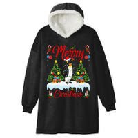 Penguin Merry Christmas Tree Lighting Emperor Penguin Xmas Hooded Wearable Blanket