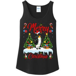 Penguin Merry Christmas Tree Lighting Emperor Penguin Xmas Ladies Essential Tank