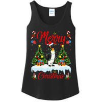 Penguin Merry Christmas Tree Lighting Emperor Penguin Xmas Ladies Essential Tank