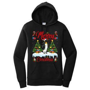 Penguin Merry Christmas Tree Lighting Emperor Penguin Xmas Women's Pullover Hoodie