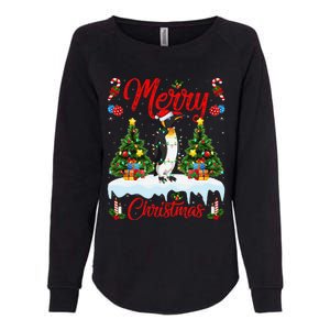 Penguin Merry Christmas Tree Lighting Emperor Penguin Xmas Womens California Wash Sweatshirt