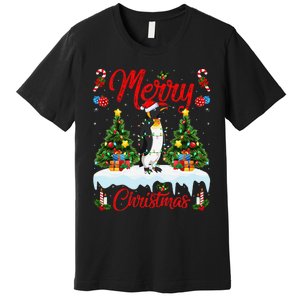 Penguin Merry Christmas Tree Lighting Emperor Penguin Xmas Premium T-Shirt