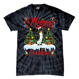 Penguin Merry Christmas Tree Lighting Emperor Penguin Xmas Tie-Dye T-Shirt