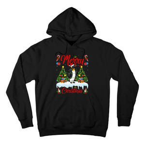 Penguin Merry Christmas Tree Lighting Emperor Penguin Xmas Tall Hoodie